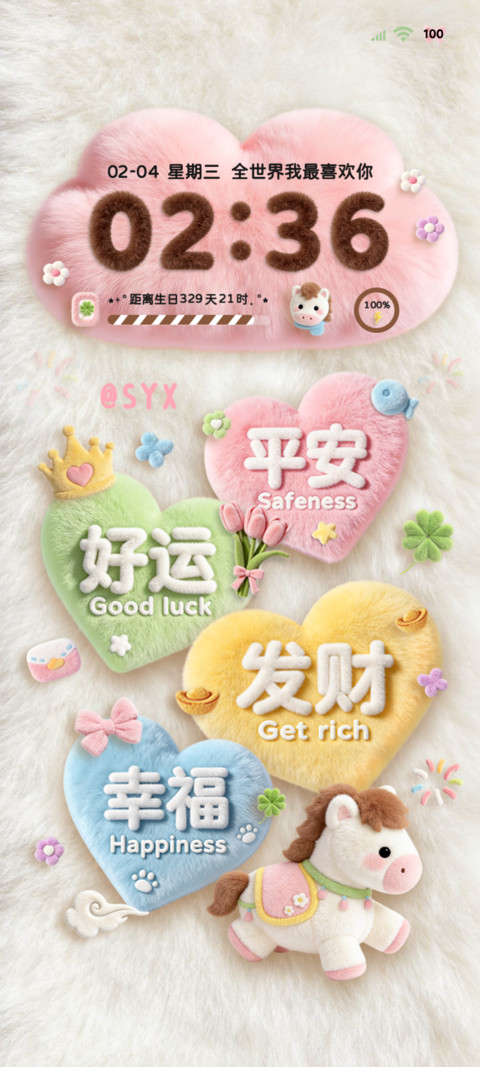 毛绒图标 好运发财 screenshot