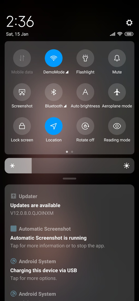 Dynamic blinking screenshot