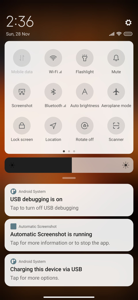 Orange screenshot