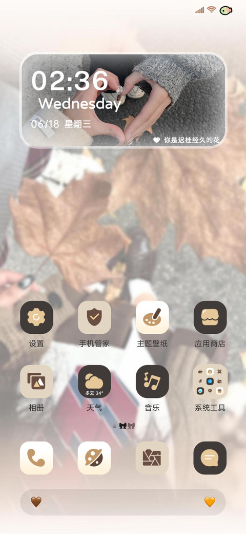 Ins壁纸落叶知意 screenshot