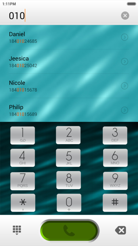  IN cyan lights screenshot