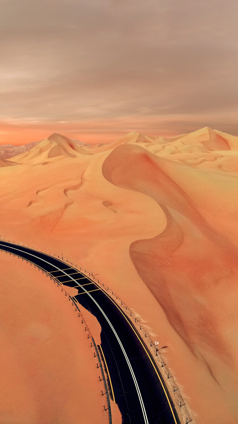 Aerial Shot at Empty Quarter Desert screenshot