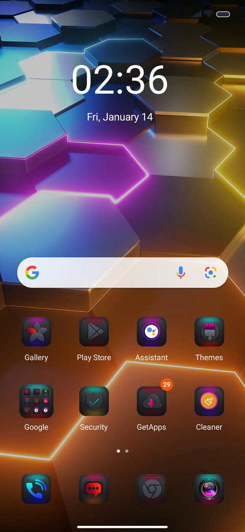 Rainbow hexagon screenshot