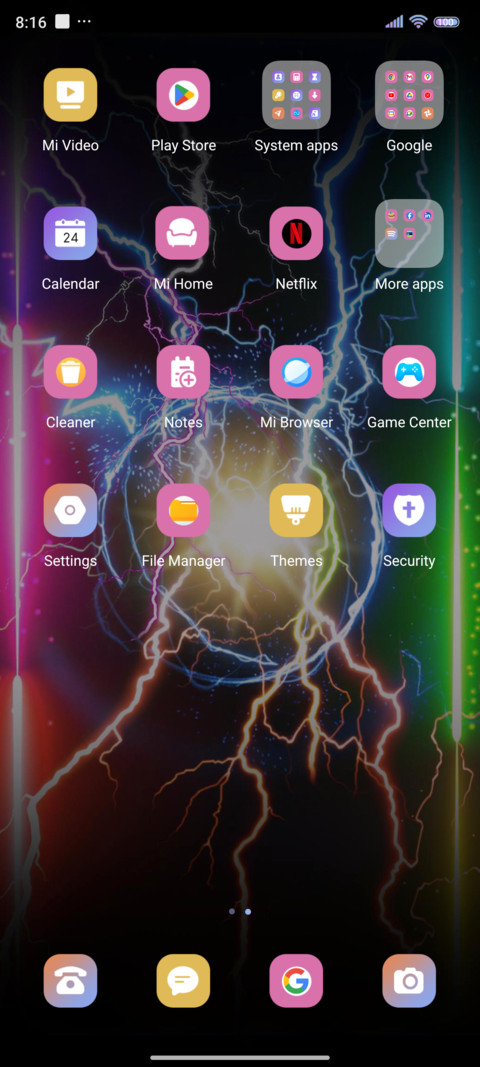 Colorful light screenshot