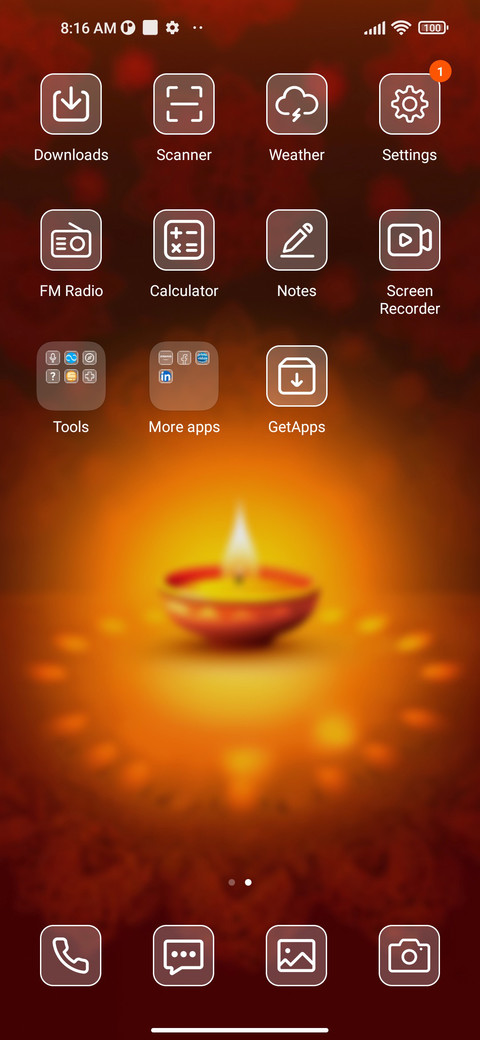 Festive oil lamp screenshot