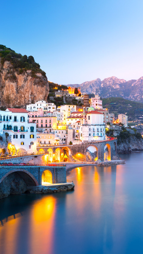 Amalfi Cityscape on Coast Line of Mediterranean Sea screenshot