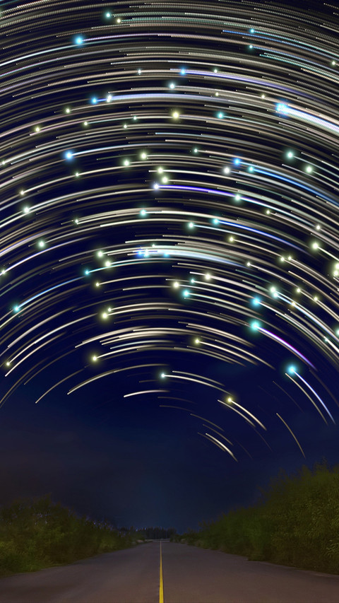 绚丽的夜空星轨 screenshot