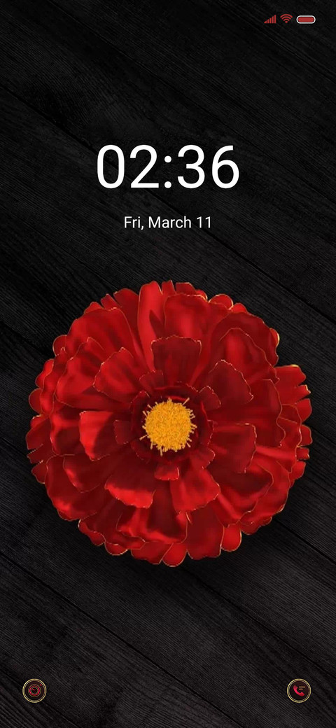 Wood grain flower screenshot