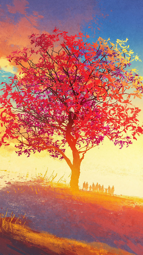 Mountain view and solitary tree 2 screenshot