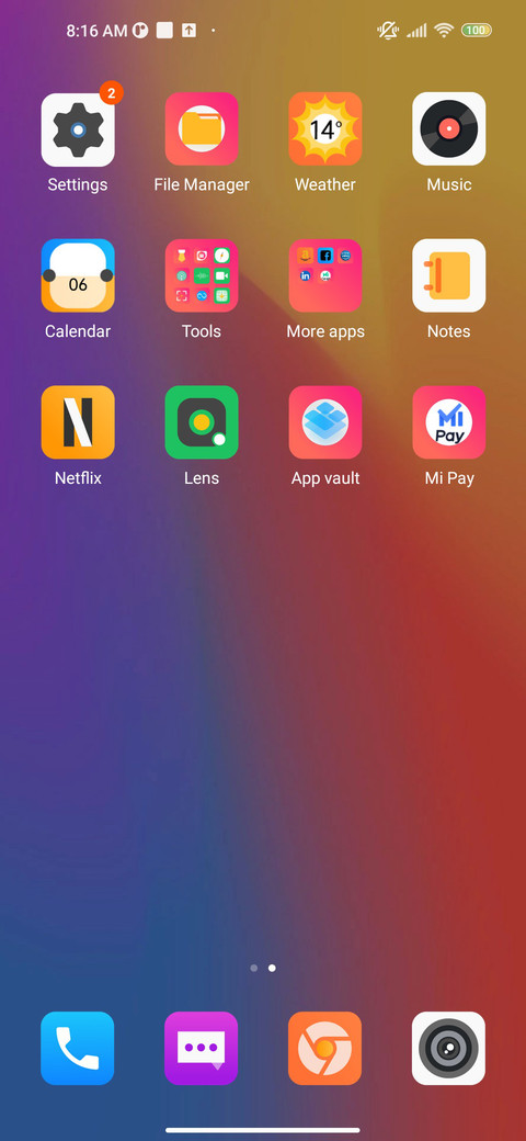 Colorful aurora screenshot