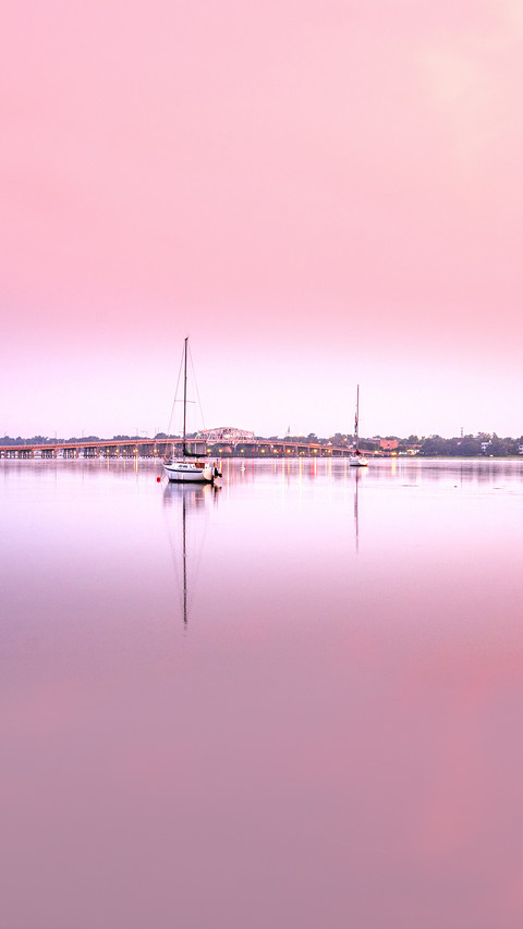 Sunrise view of sail boat screenshot