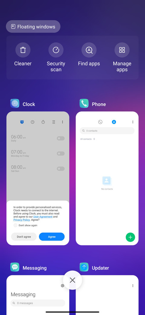 Frosted glass screenshot