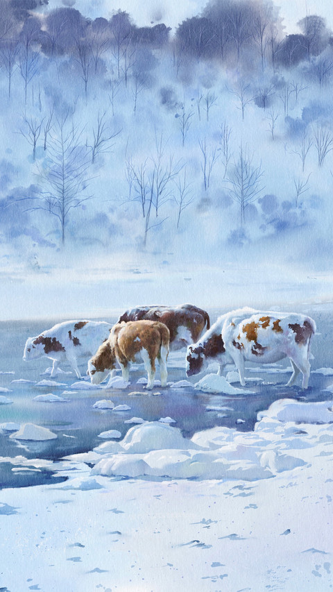 Oil painting on ice and snow screenshot