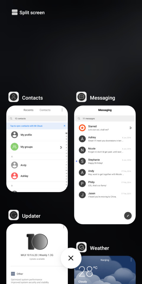 Dark White v10 pie screenshot