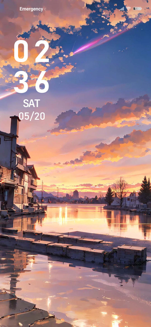 Hazy sunset glow screenshot