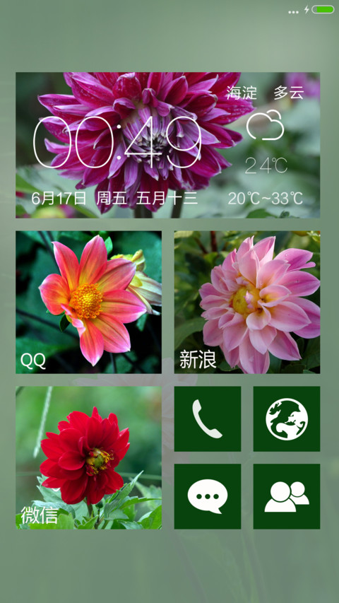 夏天大丽鲜花开【下雨特效+自由桌面】 screenshot
