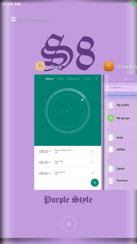 S8 Purple screenshot