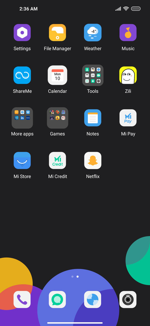 Colorful shapes screenshot