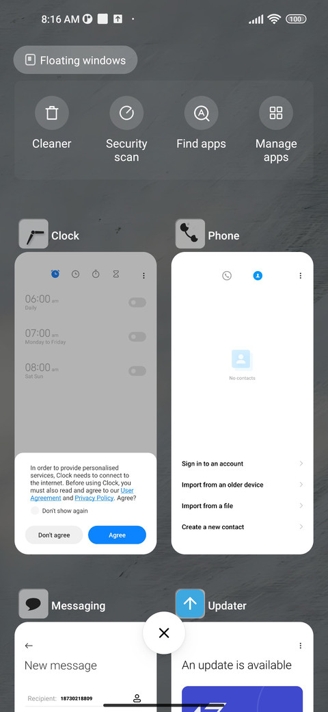 gray icons screenshot
