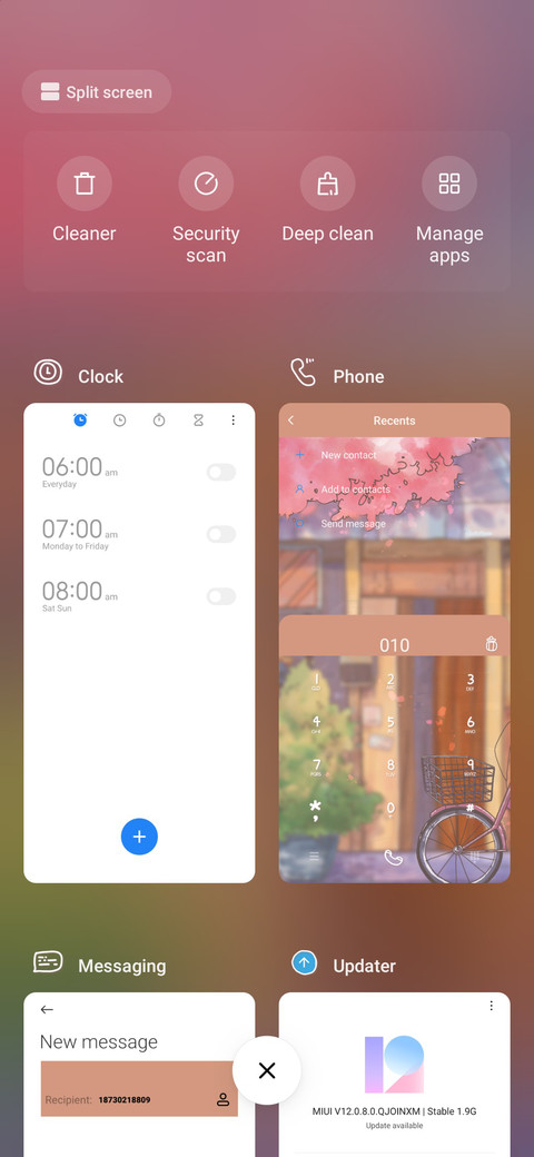 Gravity sensor screenshot