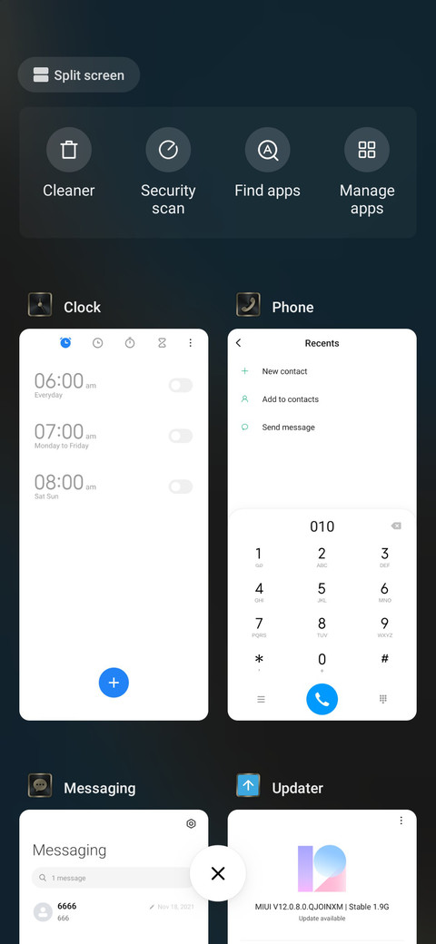 Black gold clock screenshot