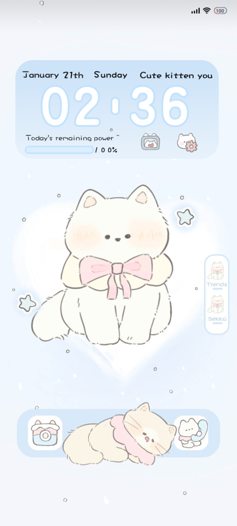 Floating kitten screenshot