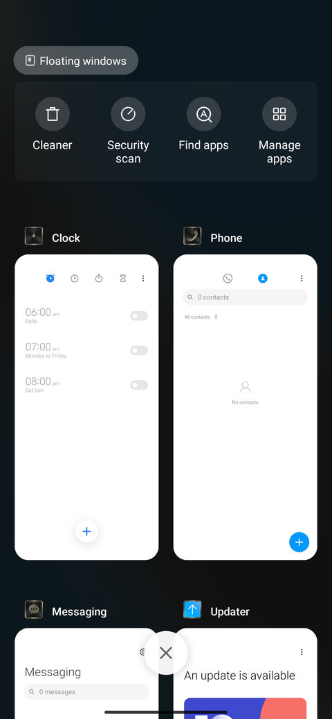 Black gold clock screenshot