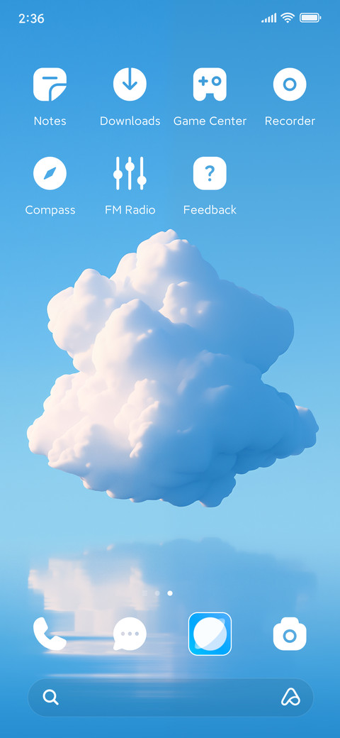 A piece of cloud screenshot