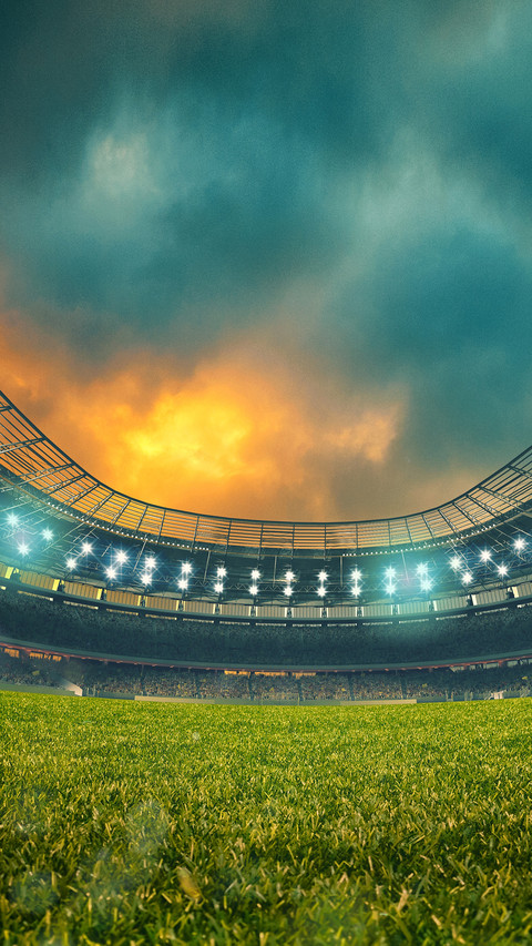 Football stadium with thestands full of fans screenshot