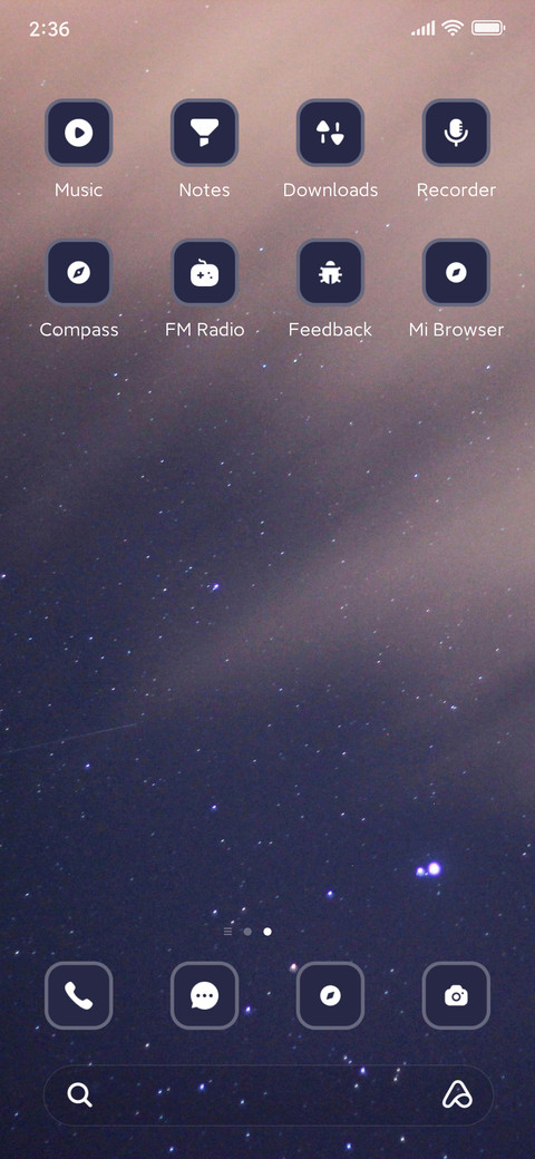 Galaxy stars screenshot