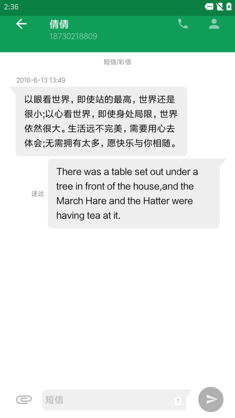 Android X screenshot