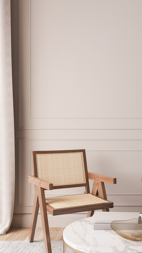 Scandinavian living room interior mockup screenshot