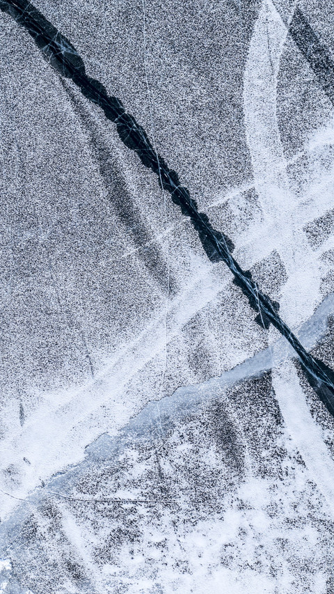 Aerial Photography of the Snowy Plain of Lake Baikal screenshot