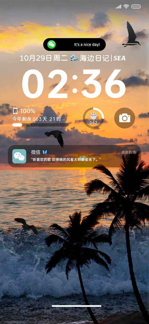 日落氛围椰林 screenshot