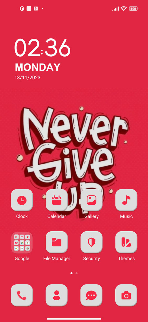 Never give up screenshot