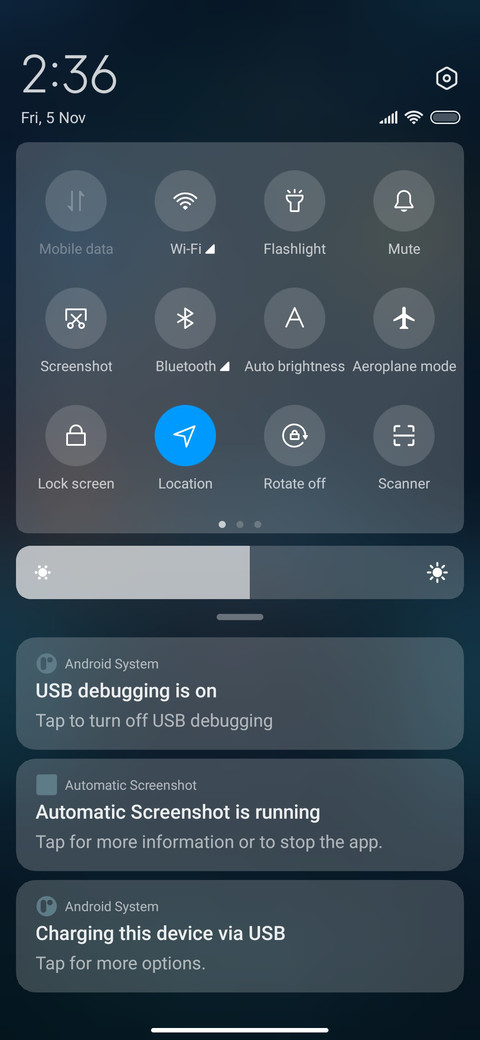Car panel screenshot