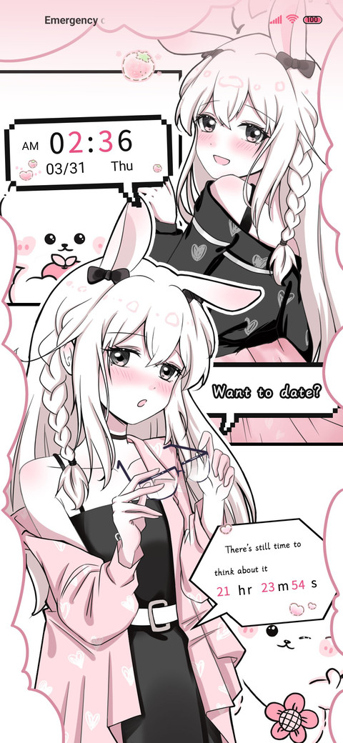 Pink comic girl screenshot