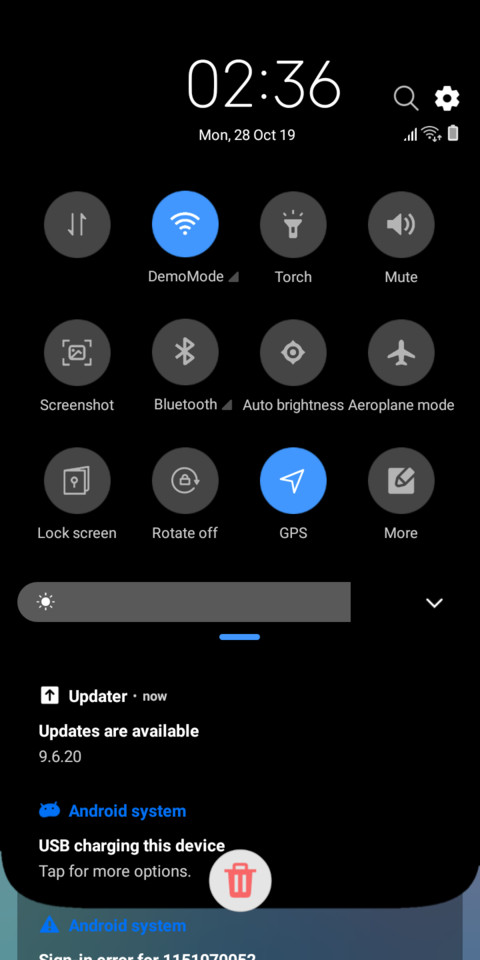 One UI Dark screenshot