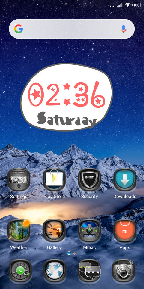 Light theme screenshot