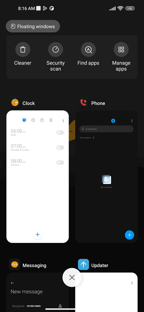 Elegant black screenshot