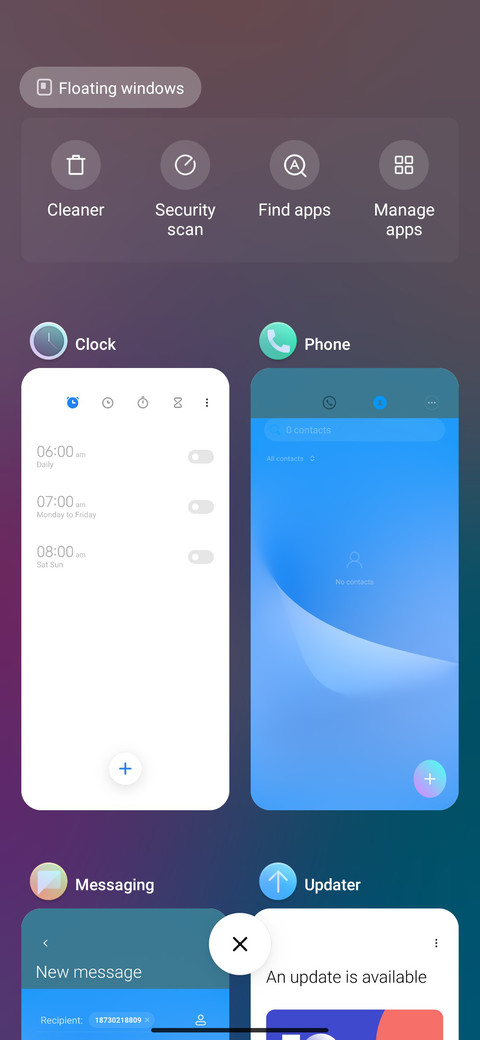 Multicolor window screenshot