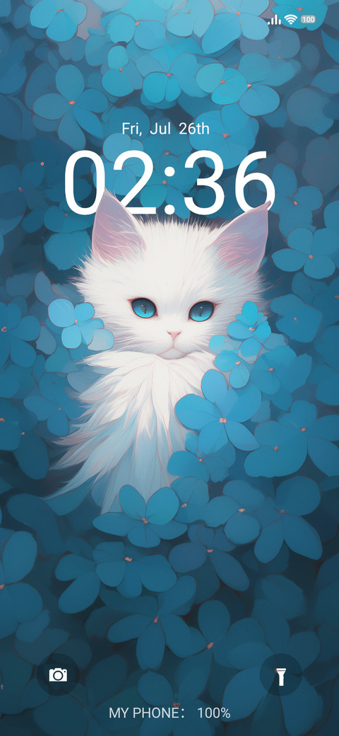 white cat screenshot
