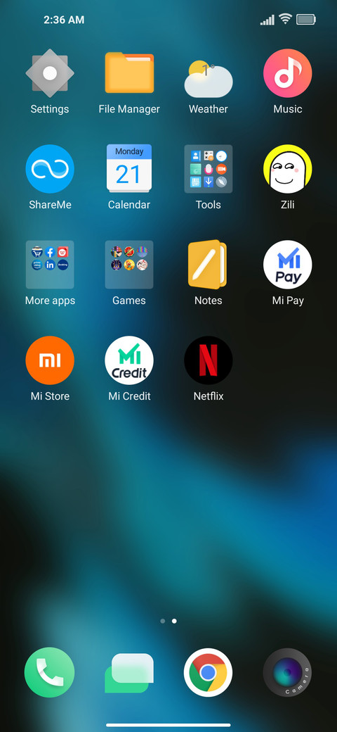 XOS screenshot