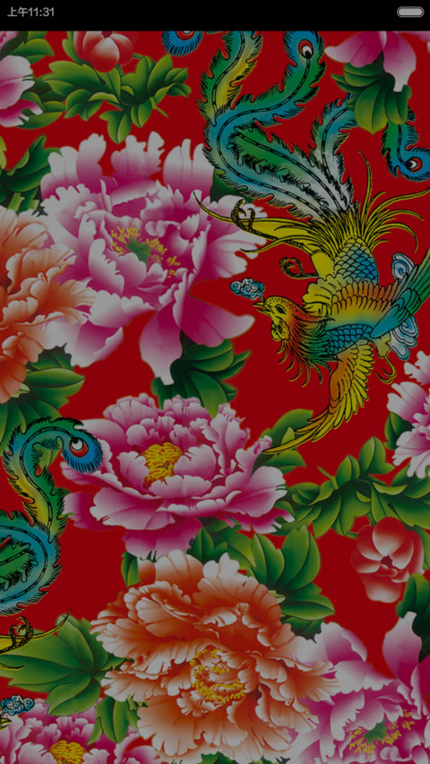 iOS东北时尚大花布【自由桌面、音乐界面】 screenshot