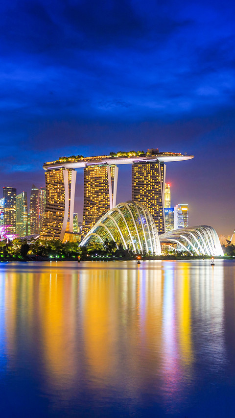 Singapore city skyline at night screenshot