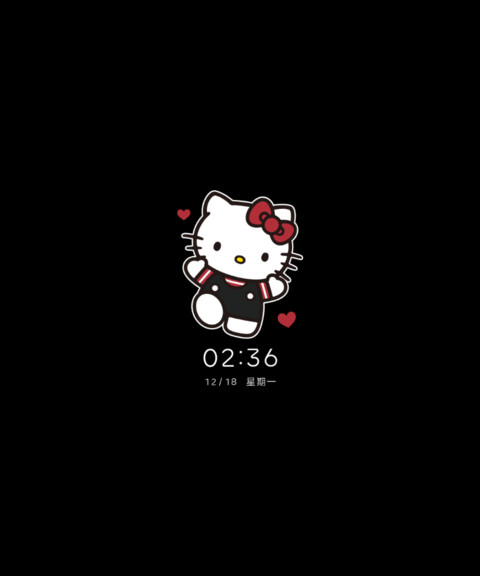 HelloKitty黑红简约 screenshot