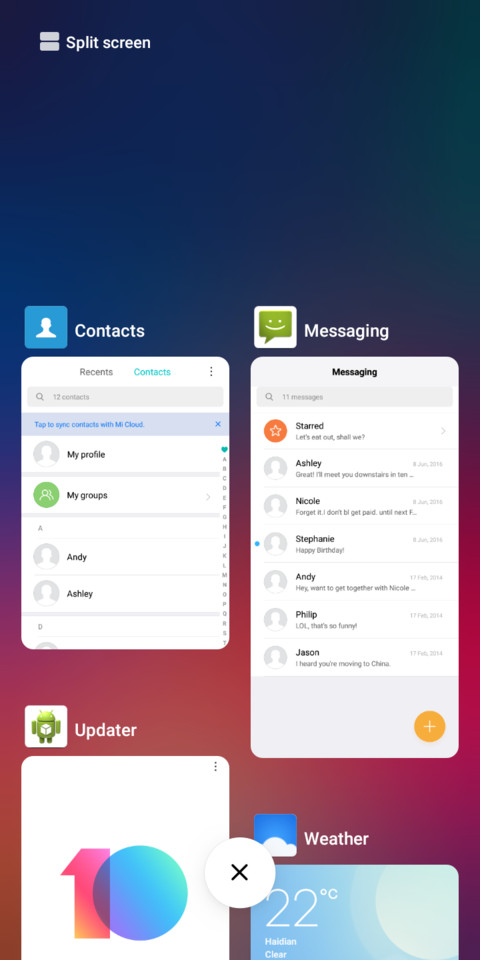 Android P screenshot