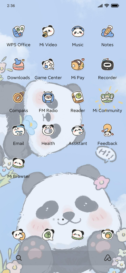 panda in spring screenshot