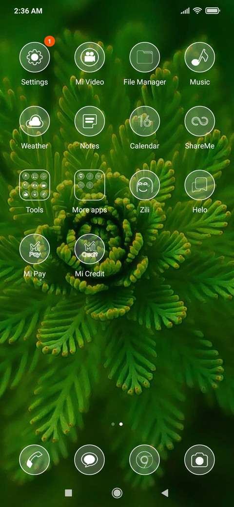 Simple green screenshot