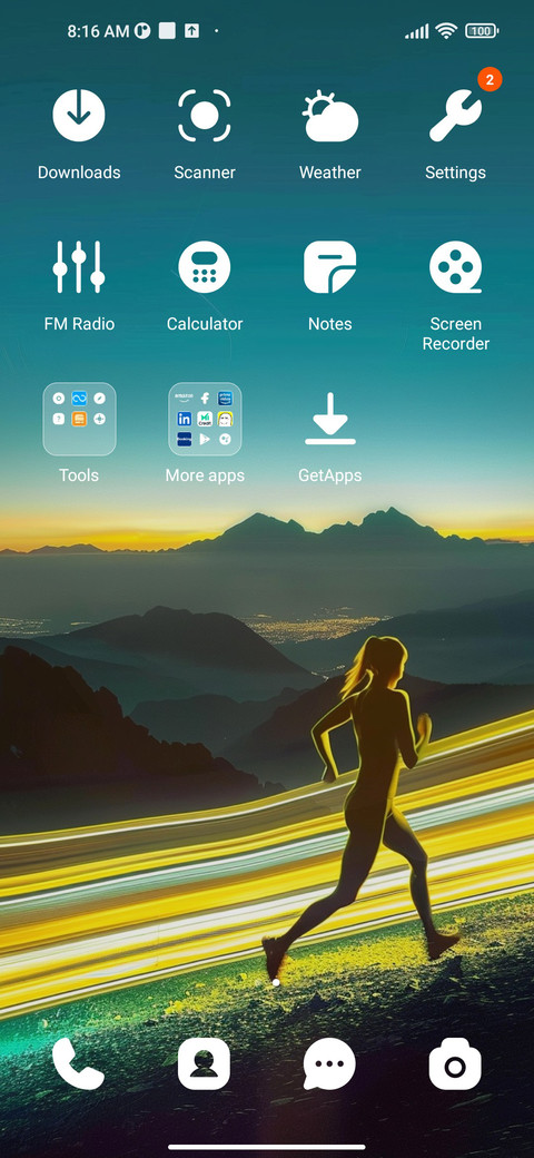 Running  dark screenshot